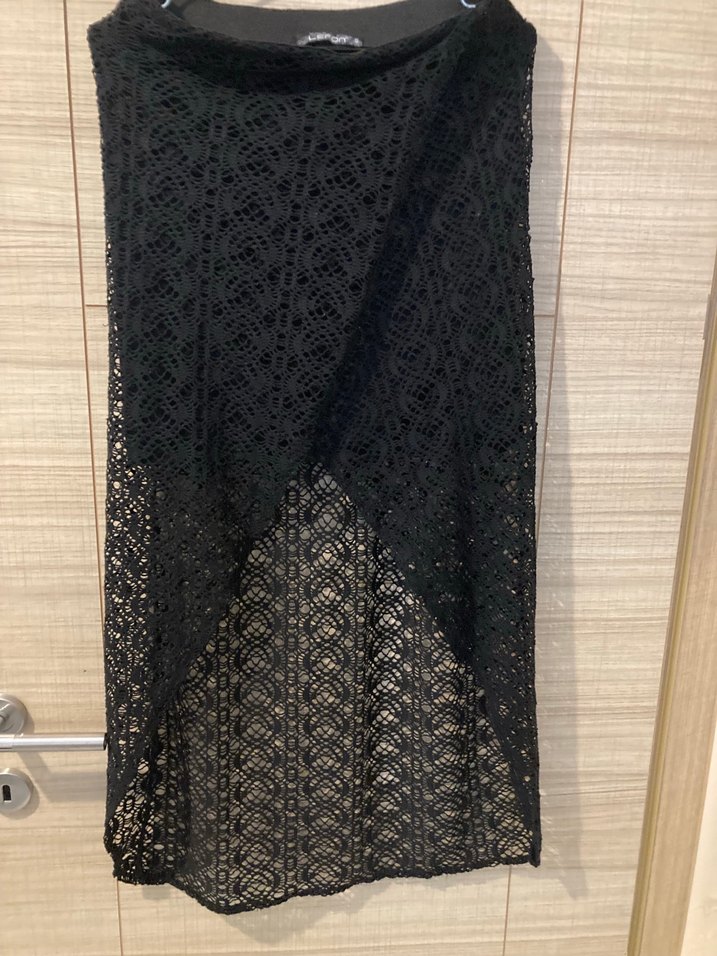 Dantel Detaylı Siyah Bohem Uzun Eteği - Görsel 3