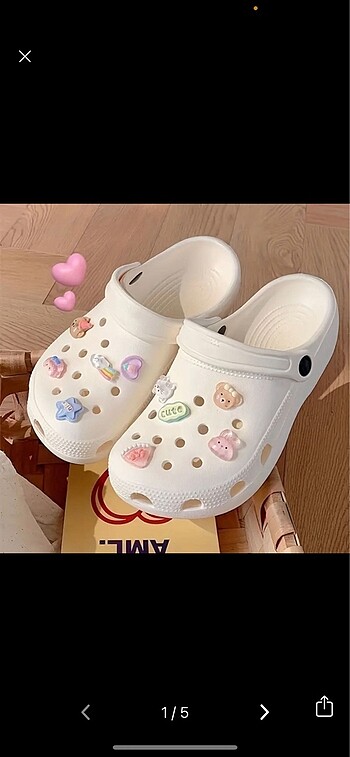 kawaii crocs terlik süsü 10 adet set
