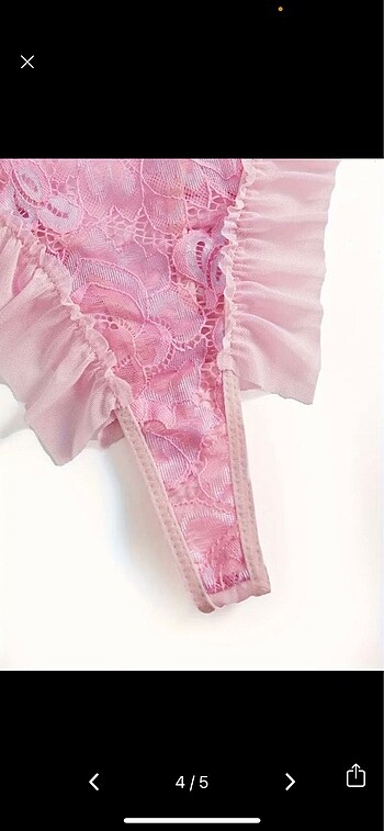 universal Beden pembe Renk lolita dantelli süslemeli bodysuit