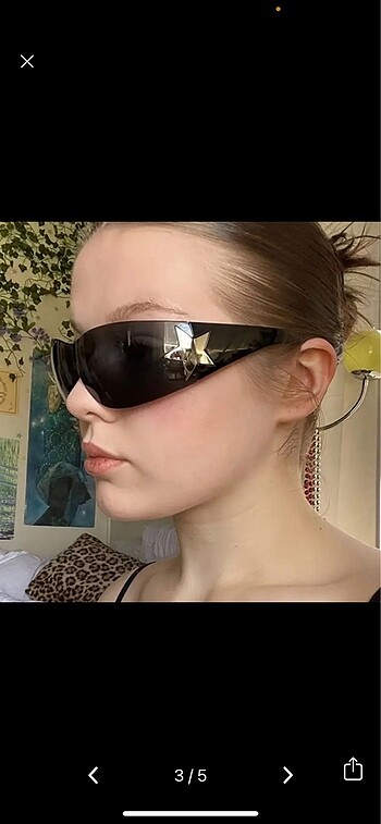 Beden y2k cyber punk yıldızlı lolita gözlük