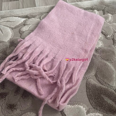 pembe büyük pofuduk kışlık atkı