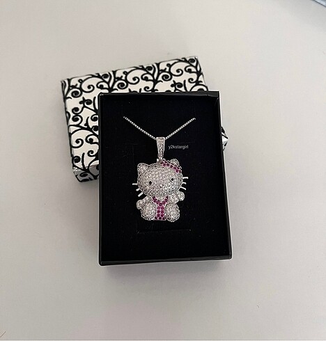 925 ayar gümüş hello kitty kolye