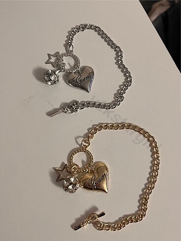 Guess guess charm vintage y2k zincir bileklik