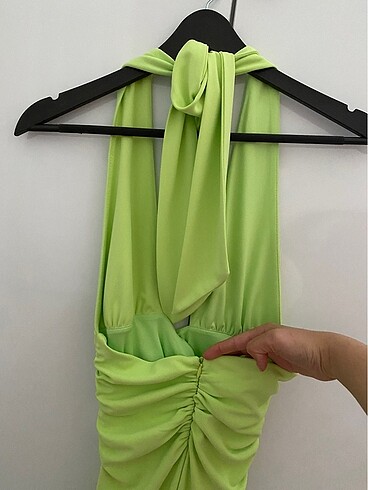 xs Beden yeşil Renk Zara elbise