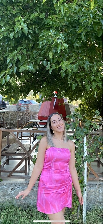s Beden pembe Renk Bershka elbise