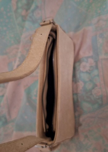 Bej Süet Kadın Omuz Çantası - Görsel 3