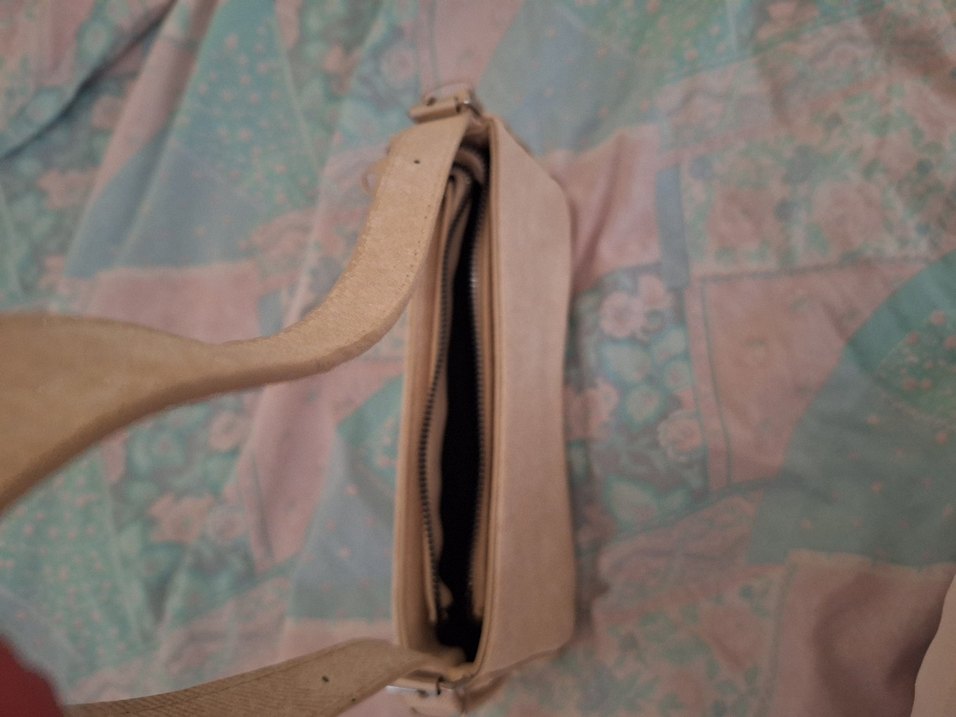 Bej Süet Kadın Omuz Çantası - Görsel 3