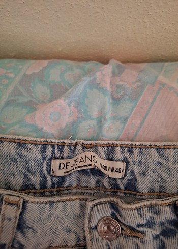 buz mavisi  Yırtık Detaylı Salaş Kadın Kot Pantolon - Görsel 3