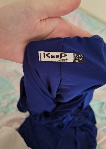 Straplez Drapeli Uzun Lacivert Elbise - Görsel 3