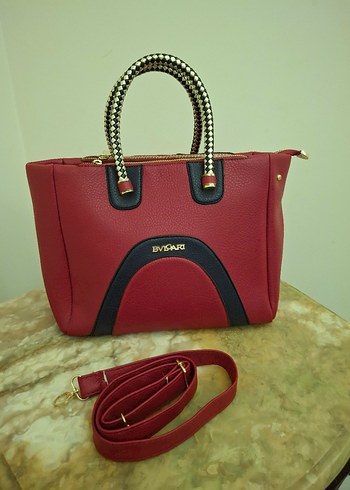 Bvlgari Kırmızı Deri Kadın El Çantası