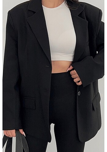 Siyah premium blazer ceket