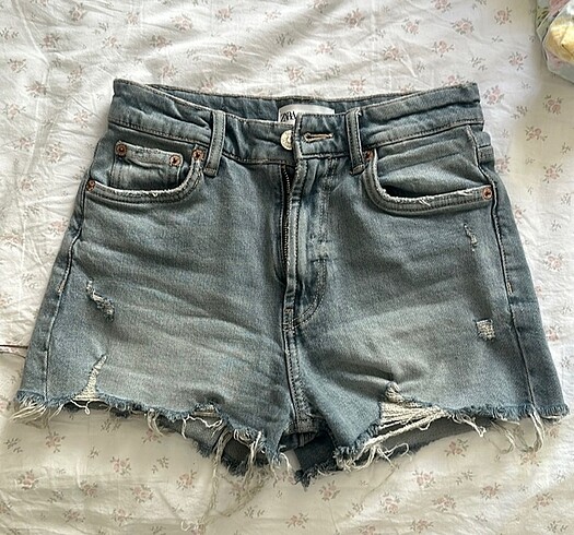 Zara kot şort 34 beden