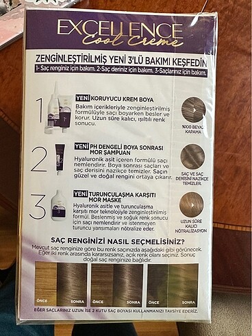 Beden L?Oréal Paris excellence cool crème saç boyası