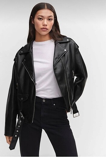 Mango Oversize Deri Ceket