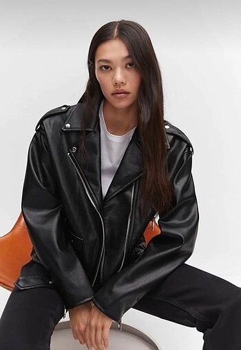 Mango Mango Oversize Deri Ceket