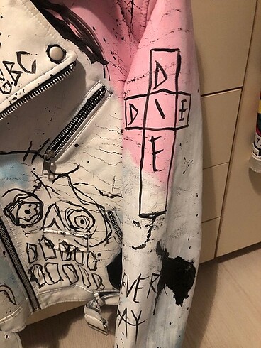 l Beden lilpeep never say die custom ceket