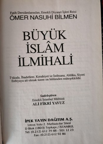 Beden Renk Büyük İslam İlmihali - Ömer Nasuhi Bilmen