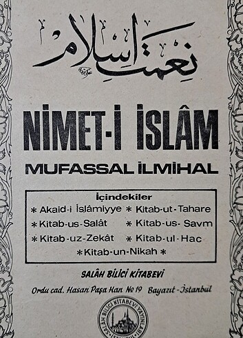 NİMETİ İSLAM - ELHAC MEHMED ZİHNİ EFENDİ