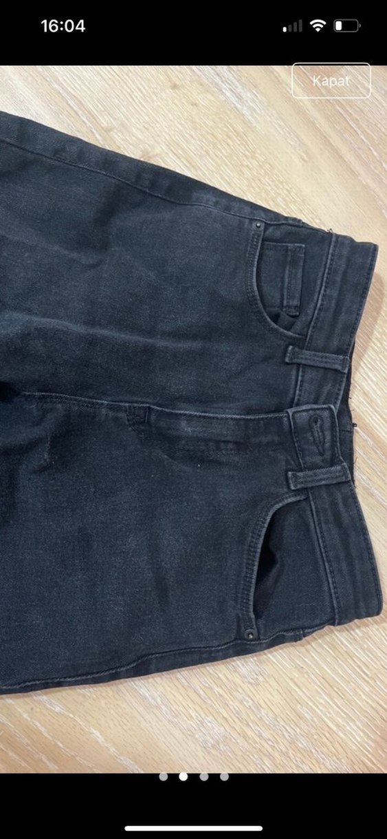 Siyah Kadın Regular Fit Denim Pantolon - Görsel 2