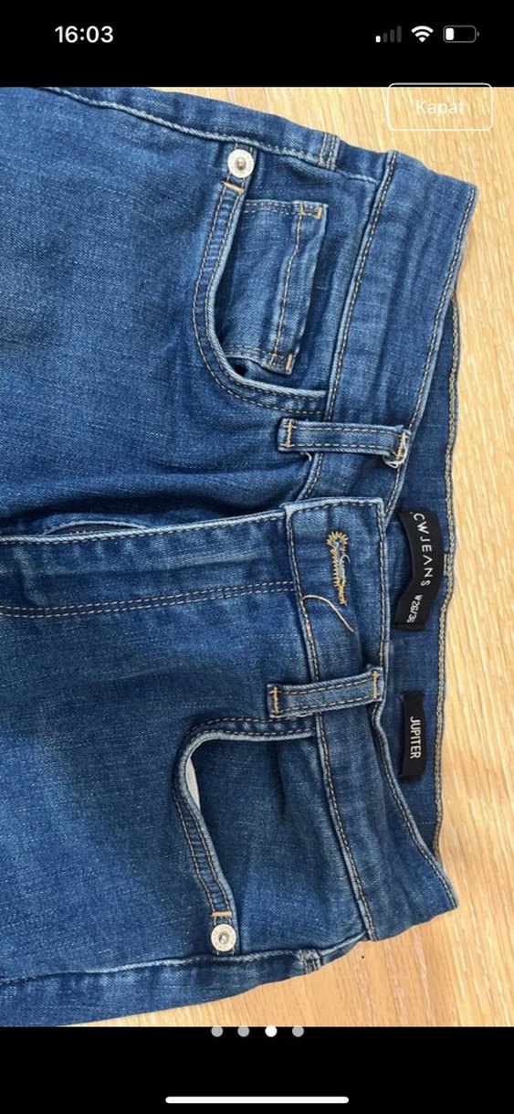 Kadın Lacivert Normal Boy Denim Pantolon - Görsel 2