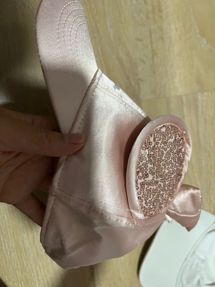 Pembe Parlak Payetli Minnie Mouse Şapka - Görsel 2