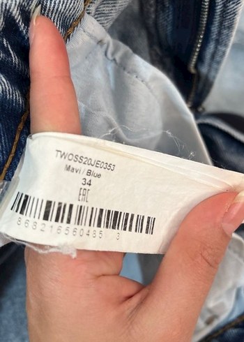 Gri Yırtıklı Midi Kot Pantolon - Görsel 4