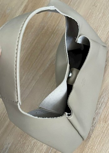 Bej Deri Kadın Çanta Minimalist Tasarım - Görsel 2