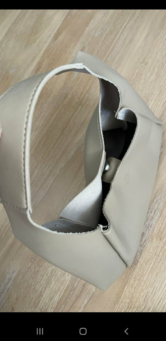 Bej Deri Kadın Çanta Minimalist Tasarım - Görsel 2