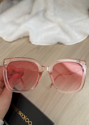 Pembe Transparan Kadın Güneş Gözlüğü - Görsel 2
