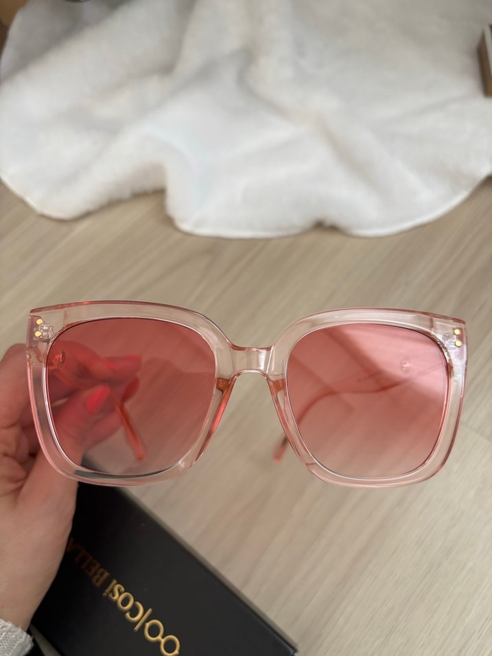 Pembe Transparan Kadın Güneş Gözlüğü - Görsel 2