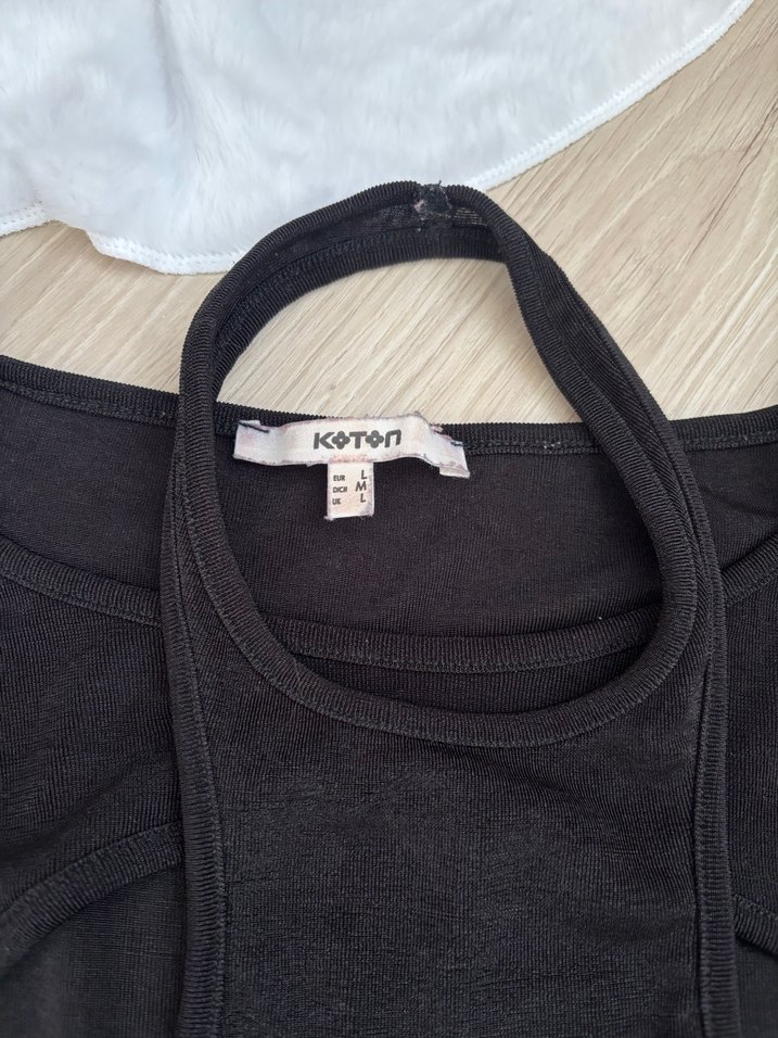 KOTON Siyah Uzun Kollu Bluz - Görsel 2