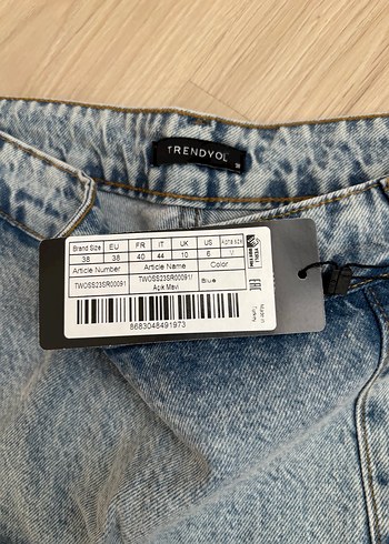 TRENDYOLMILLA Kadın Mini Kot Şort Etek - Görsel 4