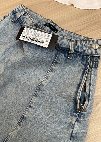 TRENDYOLMILLA Kadın Mini Kot Şort Etek - Görsel 5