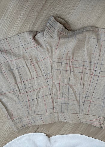 Bej Keten Mini Kadın Şort - Görsel 3