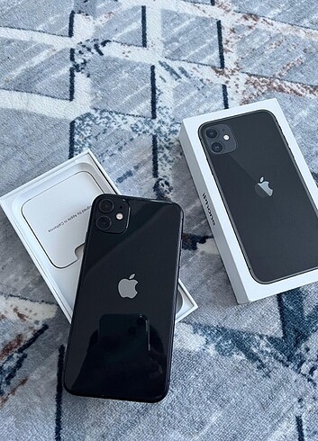iPhone 11 kutusu ile birlikte siyah renk