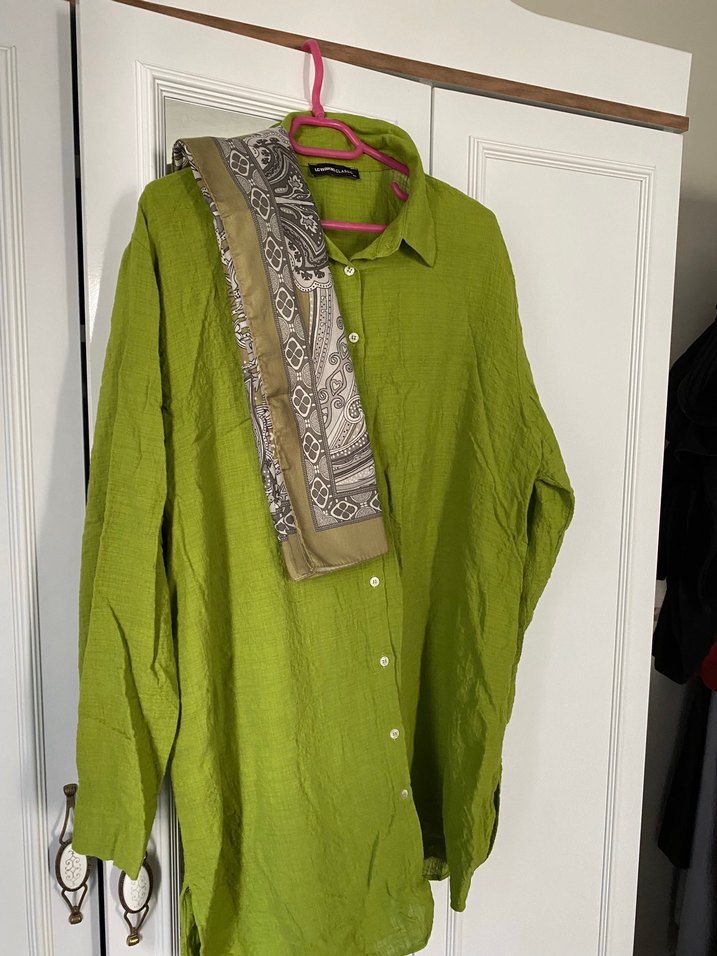 Bohem Uzun Kesim Kadın Keten Gömlek - Görsel 2