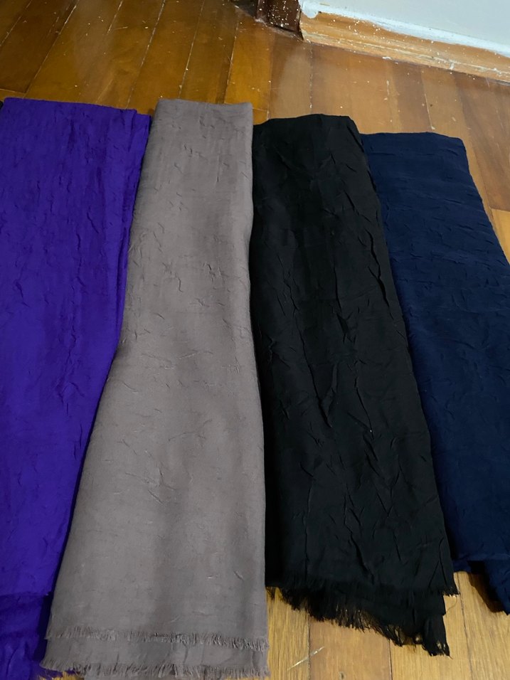 Kadın Bohem Keten Çok Renkli Drapeli Şal - Görsel 5