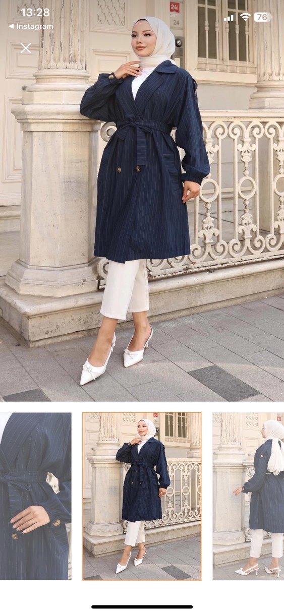 Beyaz Parlak Kadın Trençkot - Görsel 3