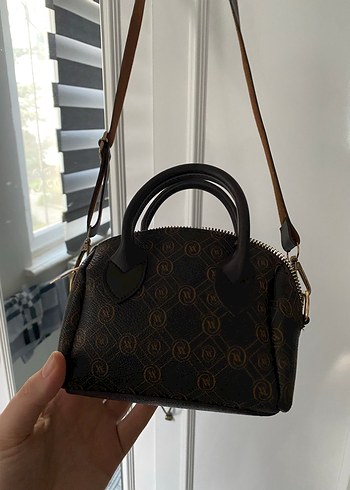 Kahverengi Deri Tokalı Kadın Çanta - Görsel 2