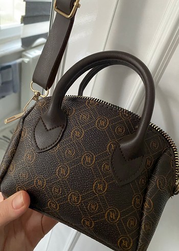 Kahverengi Deri Tokalı Kadın Çanta - Görsel 3