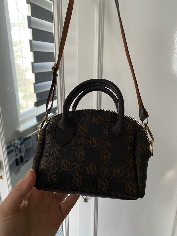 Kahverengi Deri Tokalı Kadın Çanta - Görsel 2