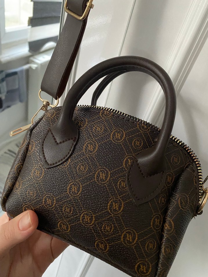 Kahverengi Deri Tokalı Kadın Çanta - Görsel 3