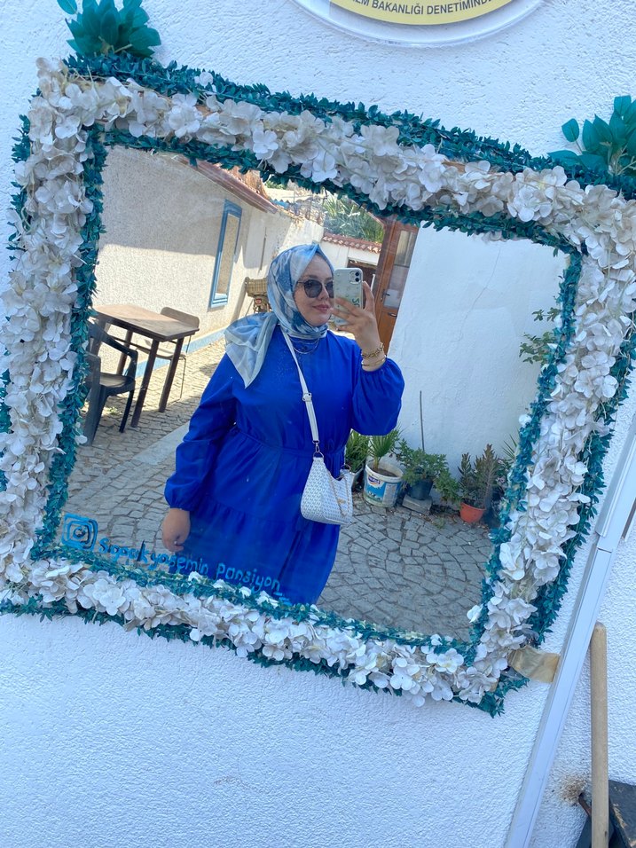 Tesettür günlük elbise çanta şal - Görsel 2