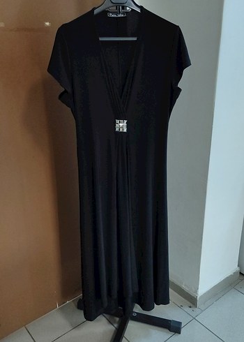 Siyah V Yaka Uzun Gotik Elbise