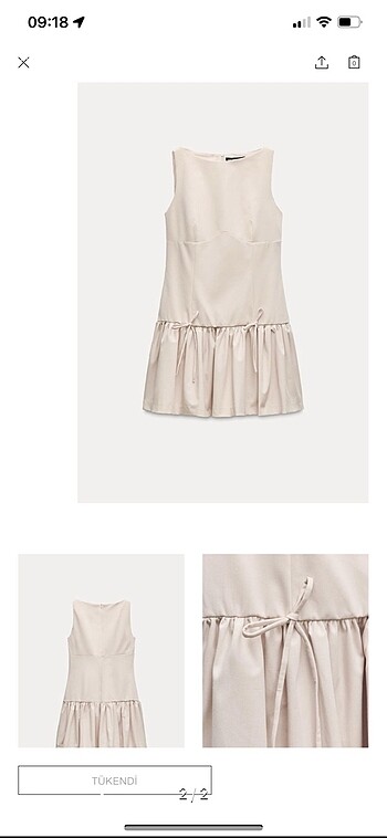 xs Beden Zara fiyonklu elbise