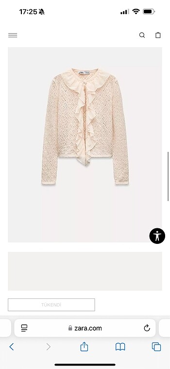 Zara Zara fırfırlı hırka