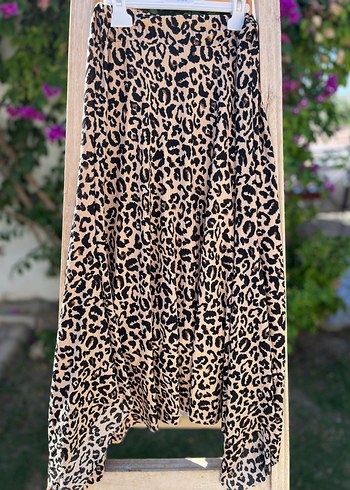 Bohem Leopar Desenli Uzun Etek