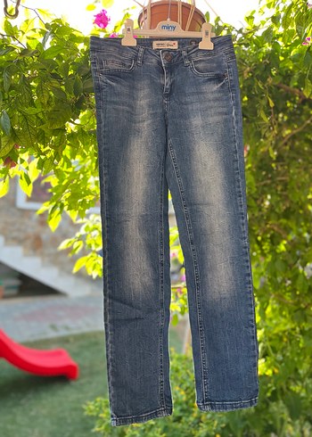 36 Beden mavi Renk KOTON Klasik Denim Dar Paça Kadın Pantolon