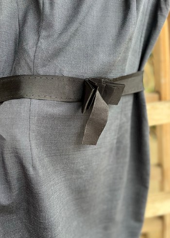 İPEKYOL Lacivert Kemerli Midi Elbise - Görsel 4