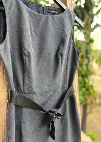 İPEKYOL Lacivert Kemerli Midi Elbise - Görsel 3